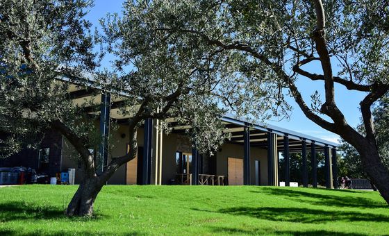 Exterior view of the Istrian tasting room surrounded by nature